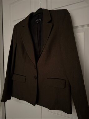 Evan Picone Dark Brown Classic Blazer